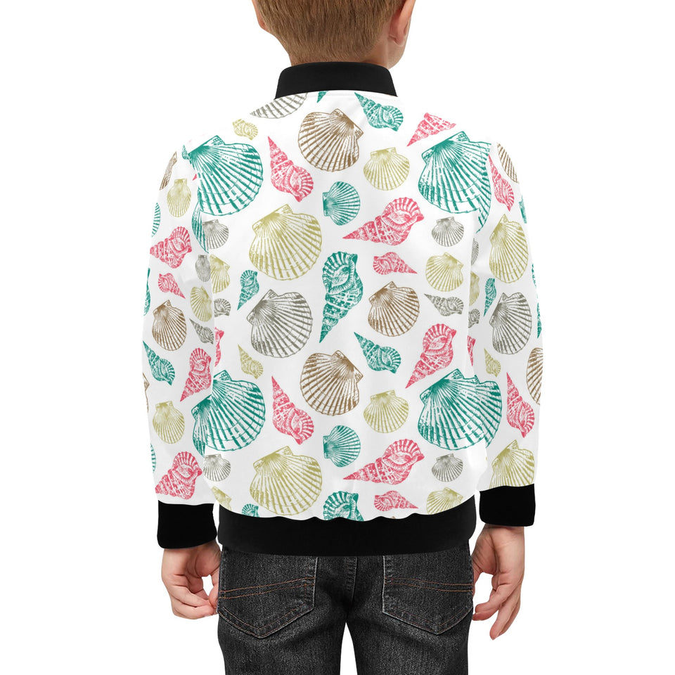 Colorful shell pattern Kids' Boys' Girls' Bomber Jacket
