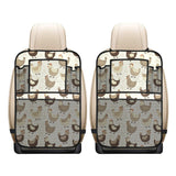 Cute rooster chicken cock Car Seat Back Organizer