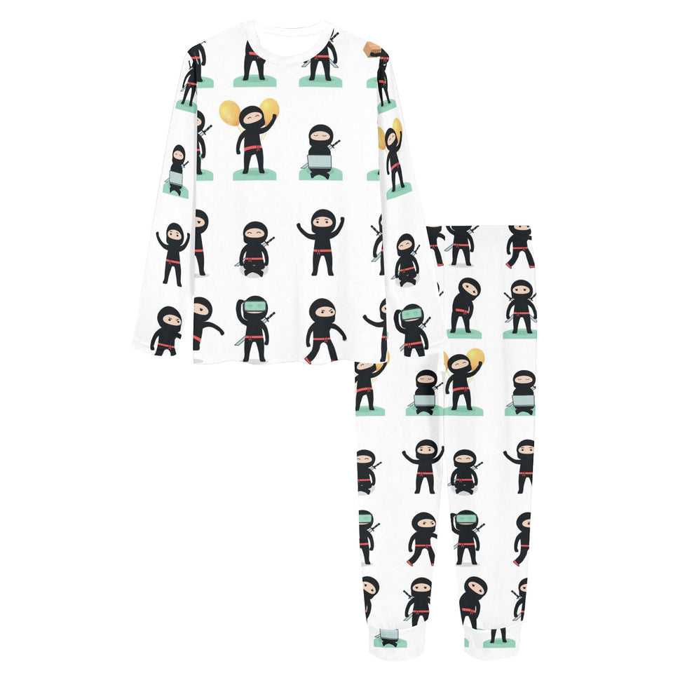 Cute ninja katana sword pattern Women's All Over Print Pajama Set