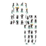 Cute ninja katana sword pattern Women's All Over Print Pajama Set