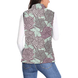 Spider web cobweb design color pattern Women's Padded Vest