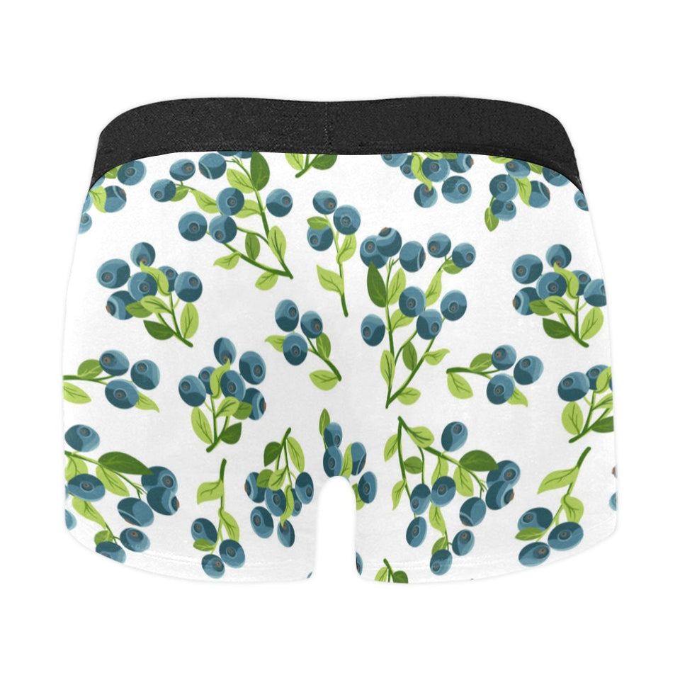 blueberry white background Men's All Over Print Boxer Briefs Men's Underwear