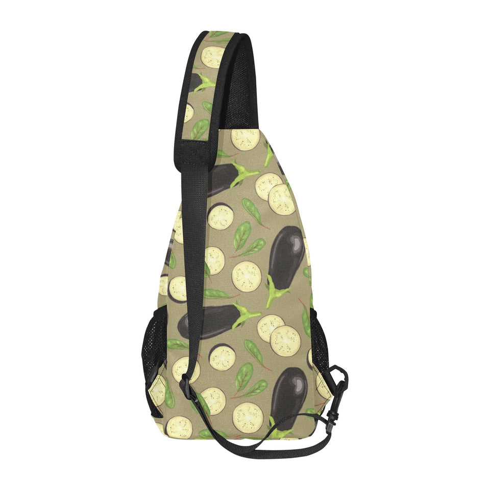Eggplant Pattern Print Design 02 All Over Print Chest Bag