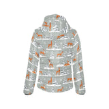 Beautiful deers Winter Christmas Women's Padded Hooded Jacket