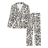 Leopard skin print pattern Women's Long Pajama Set