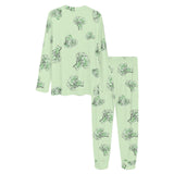 broccoli sketch pattern Women's All Over Print Pajama Set