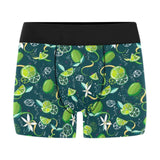 Lime ice flower pattern Men's All Over Print Boxer Briefs Men's Underwear