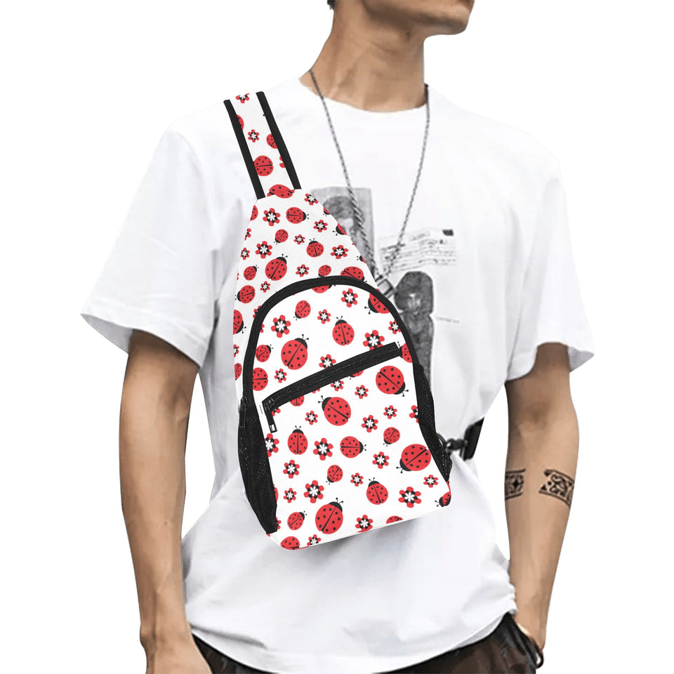 Ladybug Pattern Print Design 04 All Over Print Chest Bag