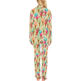 Colorful ice cream pattern Women's Long Pajama Set