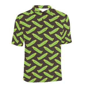 Green Peas Pattern Print Design 05 Men's All Over Print Polo Shirt