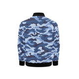 Blue camouflage pattern Kids' Boys' Girls' Bomber Jacket