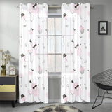 Poodle dog rose cake pattern Gauze Curtain