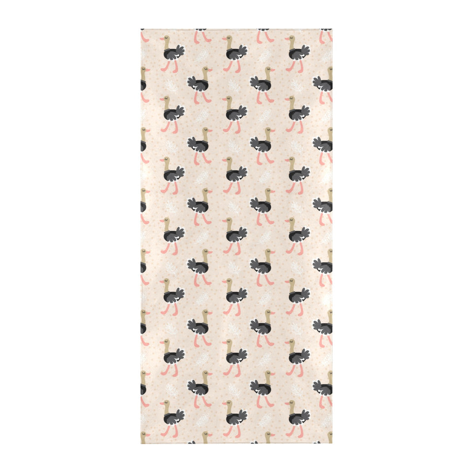 Ostrich Pattern Print Design 05 Beach Towel