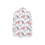 Watercolor sea turtle jellyfish pattern Women's Long Sleeve Polo Shirt