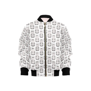 Hippopotamus Pattern Print Design 05 Kids' Boys' Girls' Bomber Jacket
