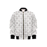 Hippopotamus Pattern Print Design 05 Kids' Boys' Girls' Bomber Jacket