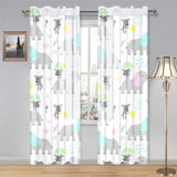 Cute elephant mouse pattern Gauze Curtain