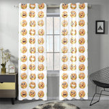 Hamburger Pattern Print Design 04 Gauze Curtain