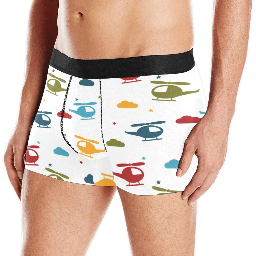 Colorful helicopter pattern Men's All Over Print Boxer Briefs Men's Underwear