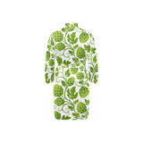 Hop design pattern Men's Long Sleeve Belted Night Robe