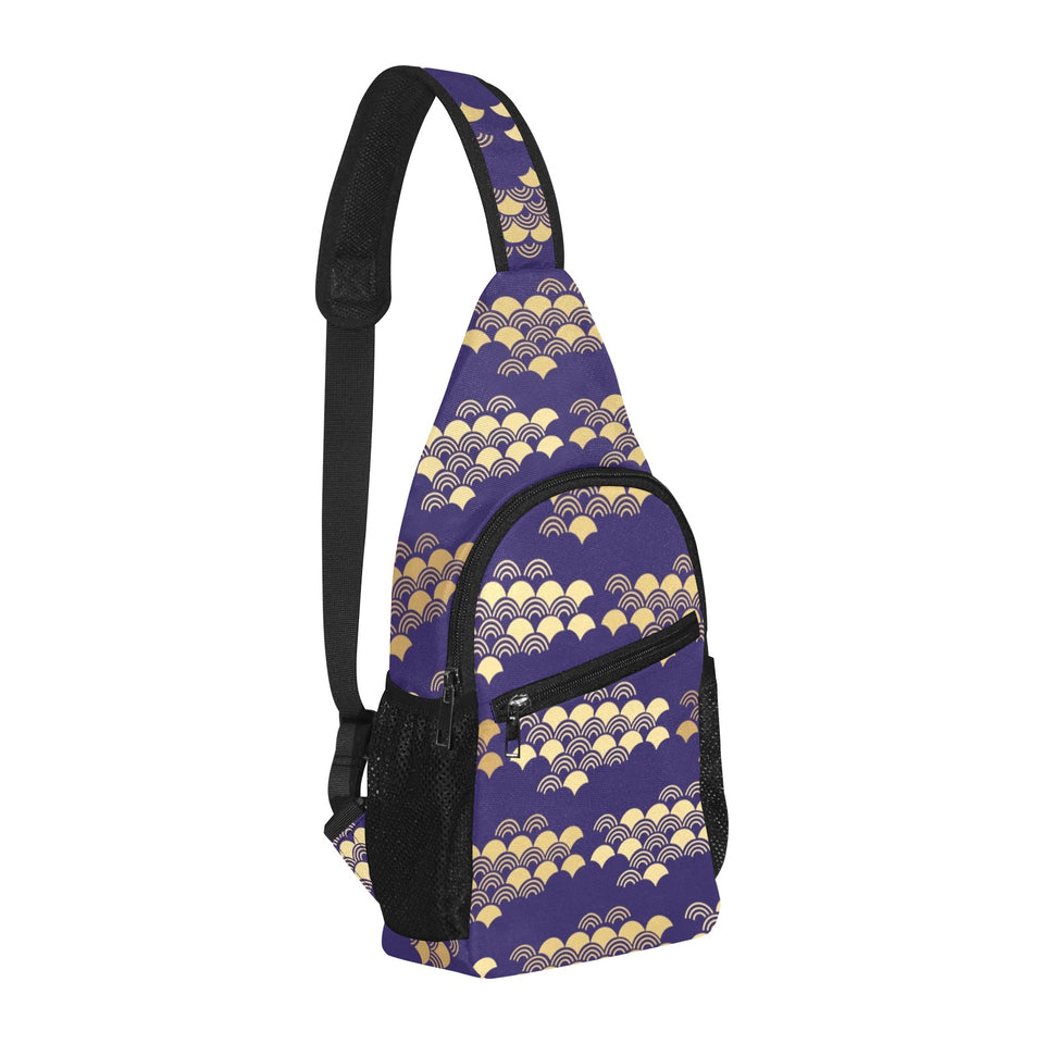 Beautiful japanese fan pattern All Over Print Chest Bag