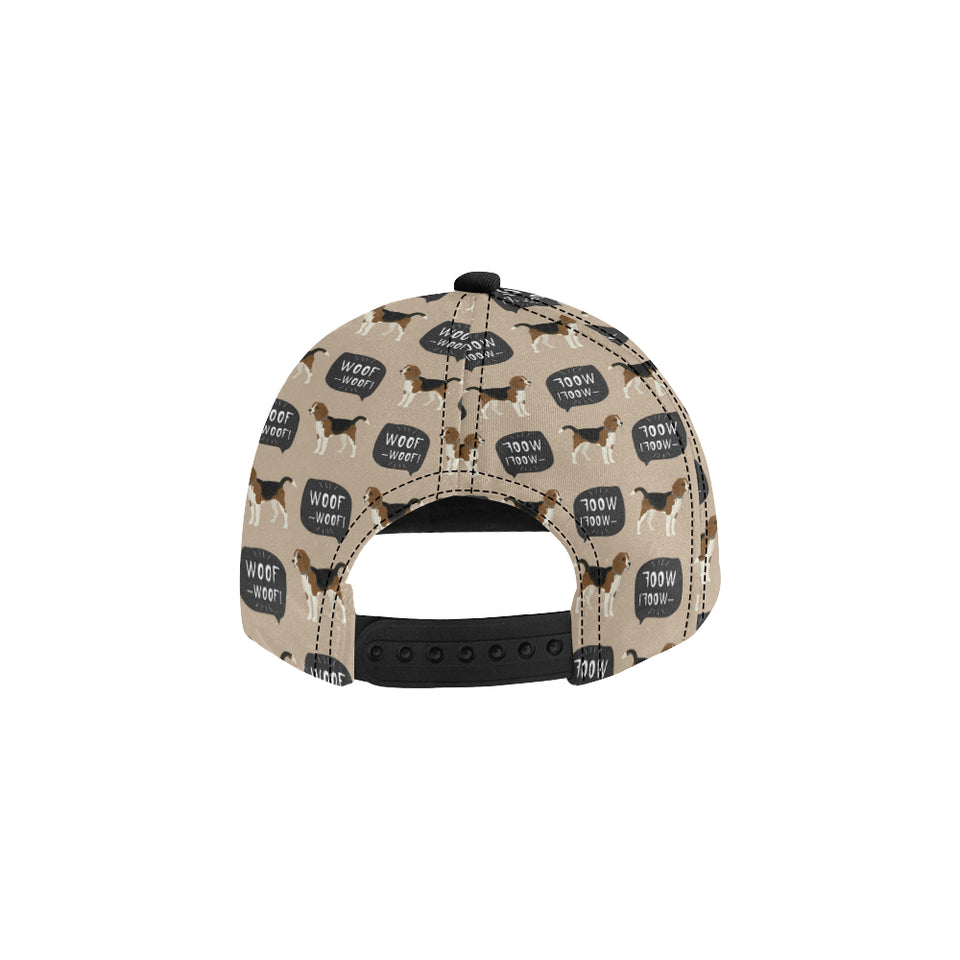 Beagle pattern All Over Print Snapback Cap
