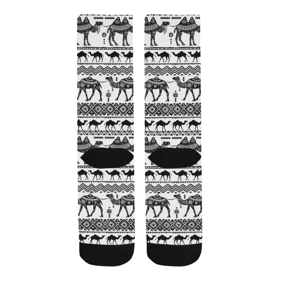 Camel polynesian tribal pattern Crew Socks