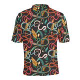 Colorful snake plant pattern Men's All Over Print Polo Shirt