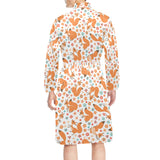 Squirrel Pattern Print Design 05 Men's Long Sleeve Belted Night Robe