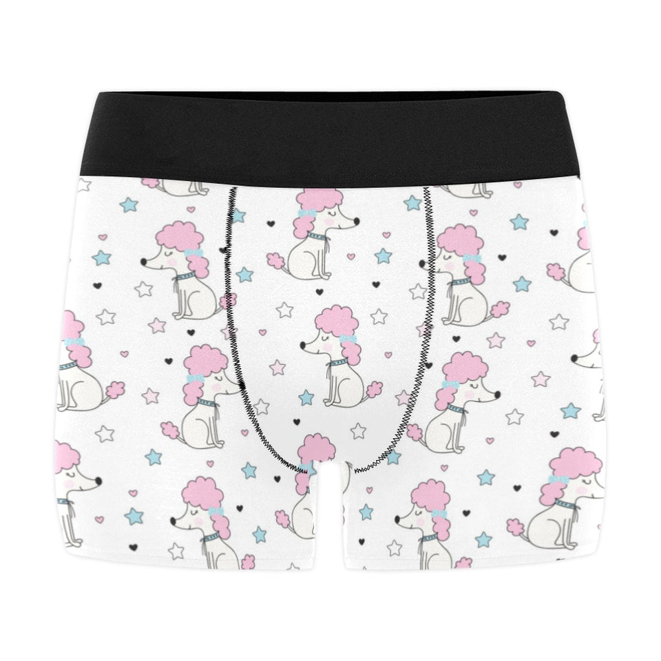 Cute poodle dog star pattern Men's All Over Print Boxer Briefs Men's Underwear