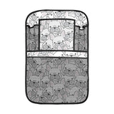 Cute french bulldog head pattern Car Seat Back Organizer