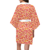 Tropical grapefruit pattern Women's Short Kimono Robe