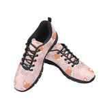 Cute fox pattern pink background Women's Sneaker Shoes
