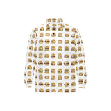 Hamburger Pattern Print Design 02 Men's Long Sleeve Polo Shirt