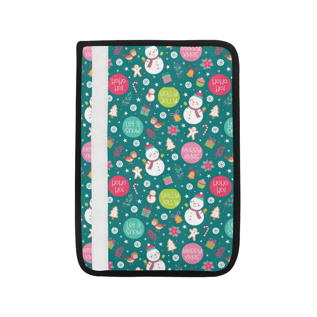 Snowman bird decorative elements christmas pattern Car Seat Belt Cover