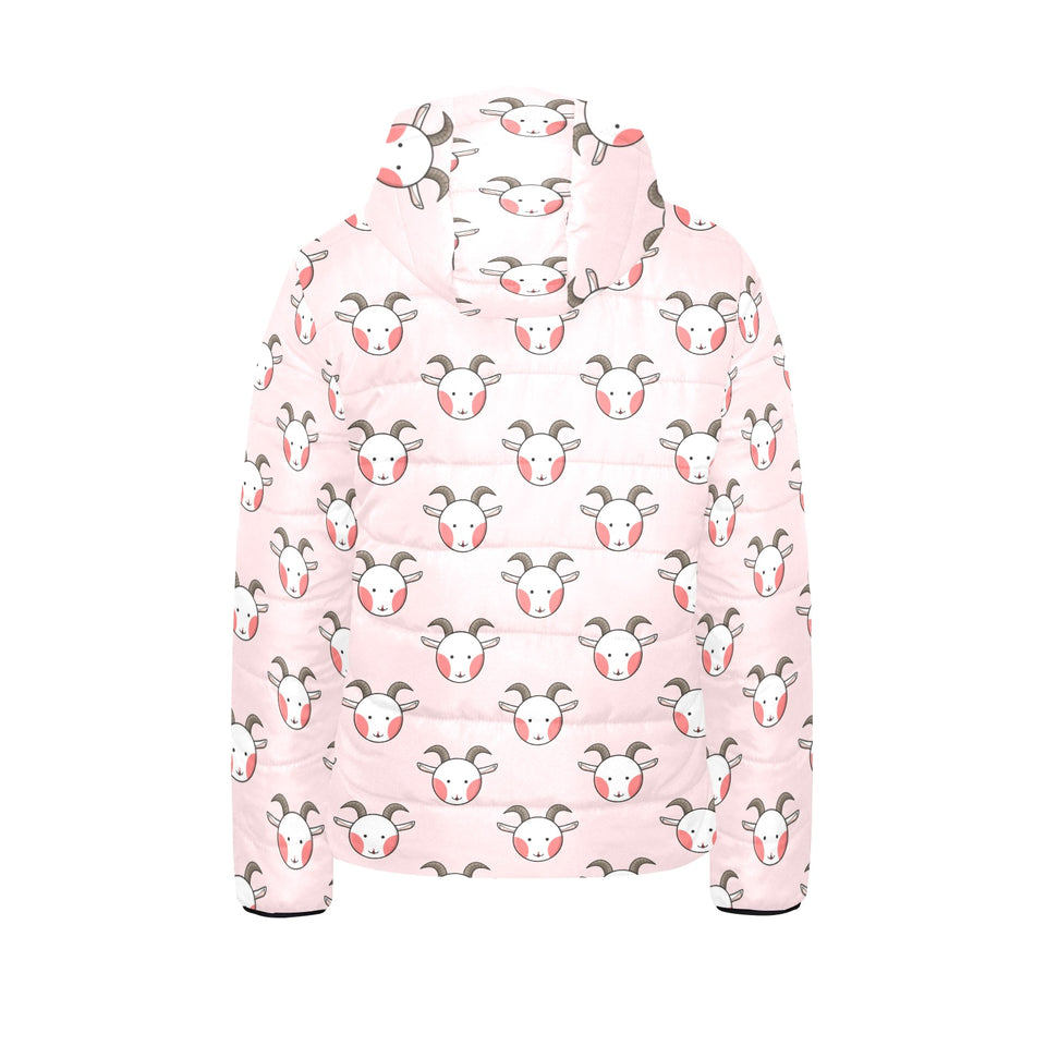Cute goat pattern Kids' Boys' Girls' Padded Hooded Jacket