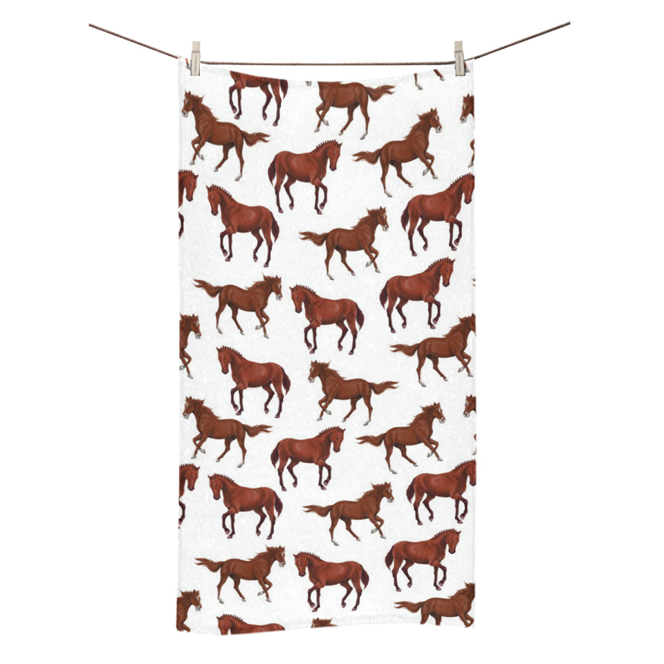 Horses running pattern background Bath Towel