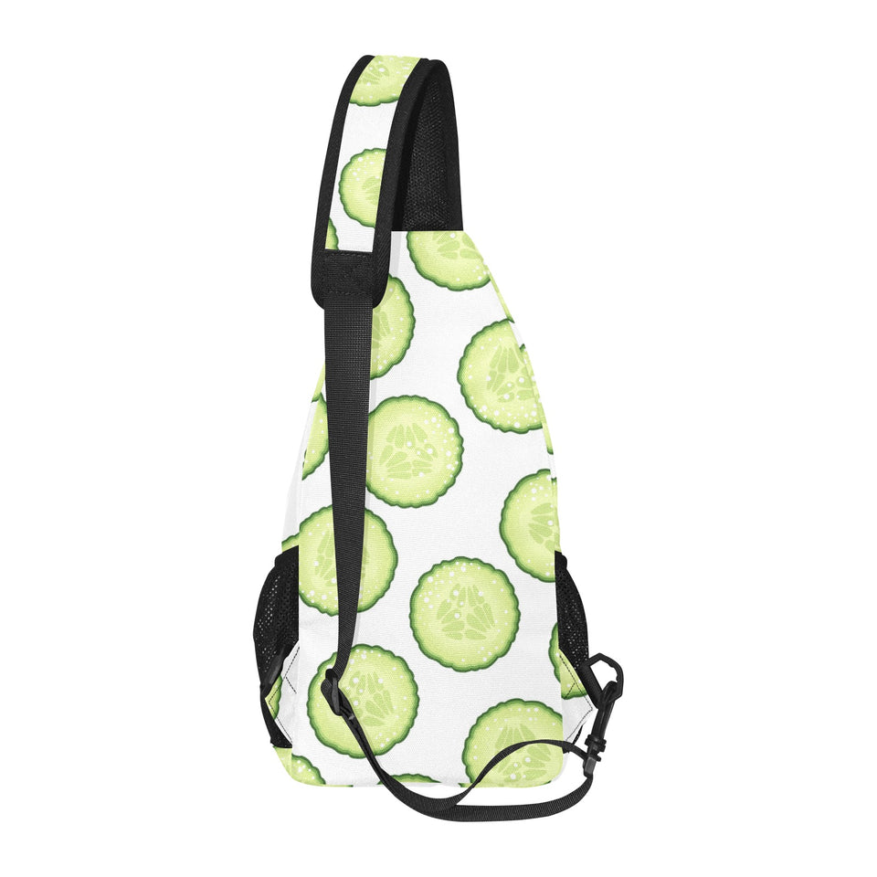 Cucumber slices pattern All Over Print Chest Bag