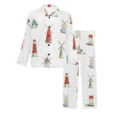 windmill design pattern Men's Long Pajama Set