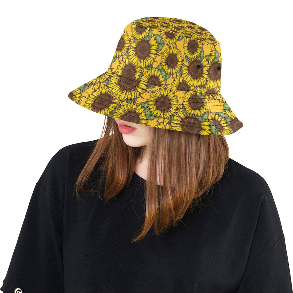 Sunflower pattern Unisex Bucket Hat