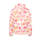 Hand drawn heart design pattern Kids' Boys' Girls' Padded Hooded Jacket