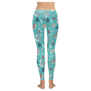 Christmas cute siberian husky puppie pattern Women's Legging Fulfilled In US