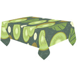 Whole sliced kiwi leave and flower Tablecloth