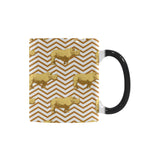 Rhino yellow theme pattern Morphing Mug Heat Changing Mug