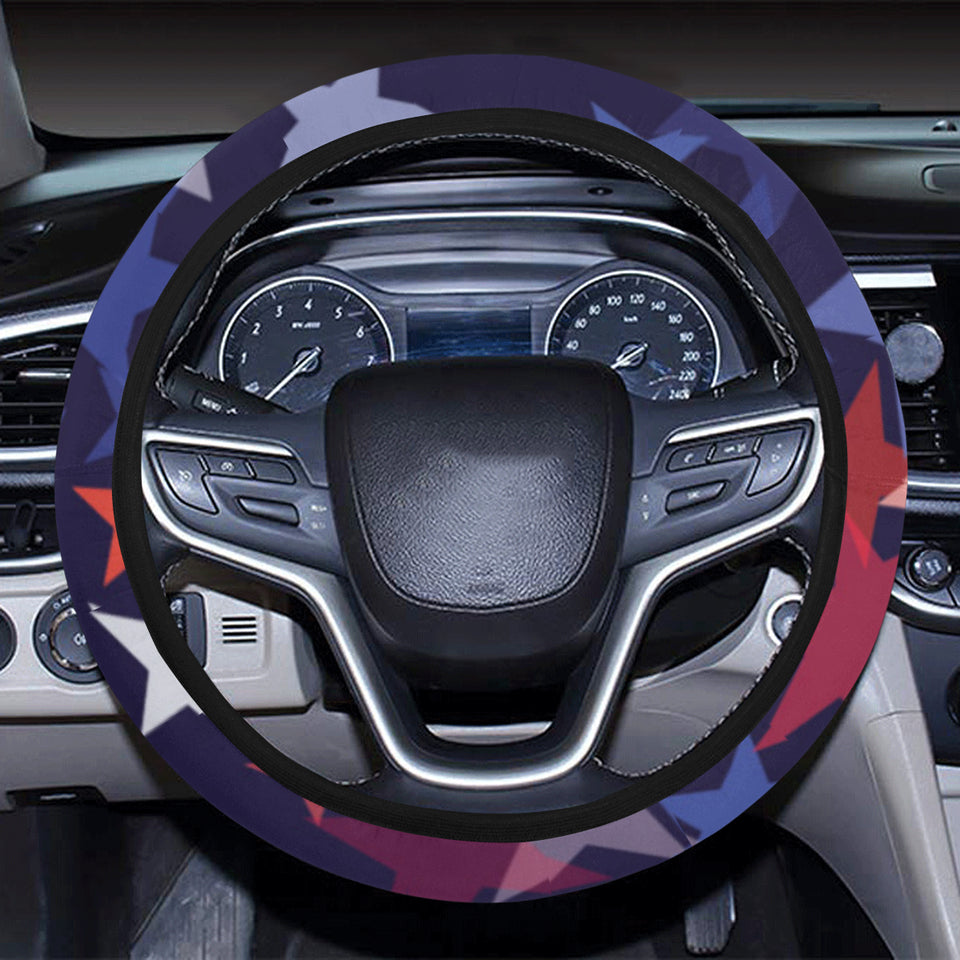 Red blue star pattern Car Steering Wheel Cover