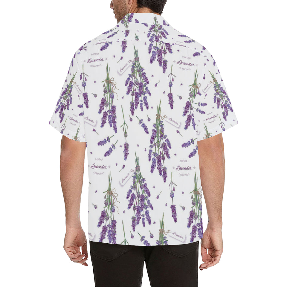 lavender flower design pattern Men's All Over Print Hawaiian Shirt