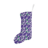 Eggplant Pattern Print Design 03 Christmas Stocking