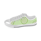 Cucumber pattern Men's Low Top Canvas Shoes White