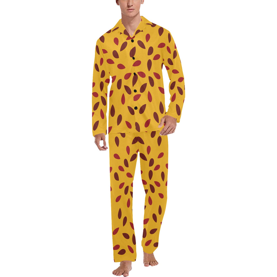 Passion fruit texture Men's Long Pajama Set