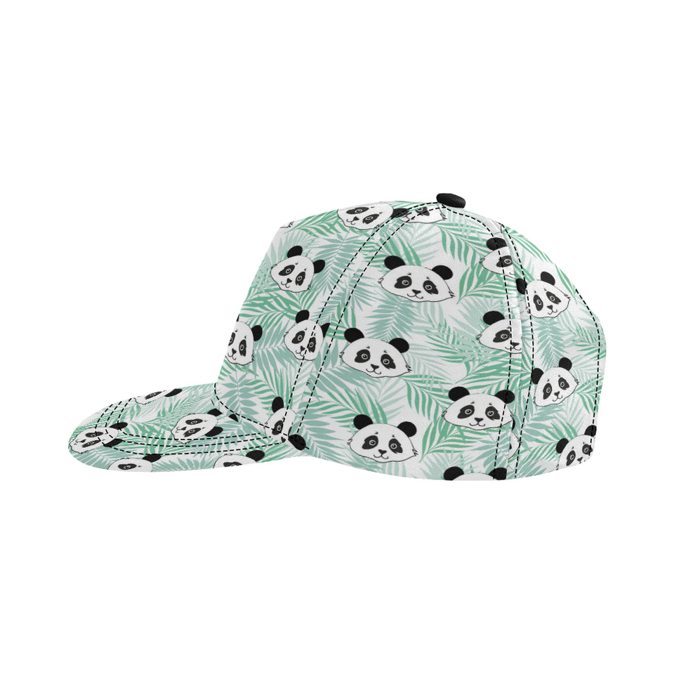 Panda pattern tropical leaves background All Over Print Snapback Cap